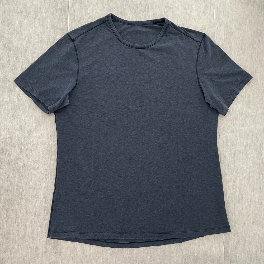 Lululemon Shirt Adult Large Blue Everyday Short Sleeve Tee Gym Active Mens